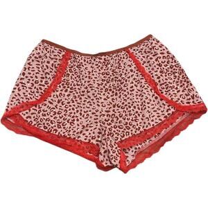 Victoria’s Secret Shimmer Leopard Lace Pink Shorts